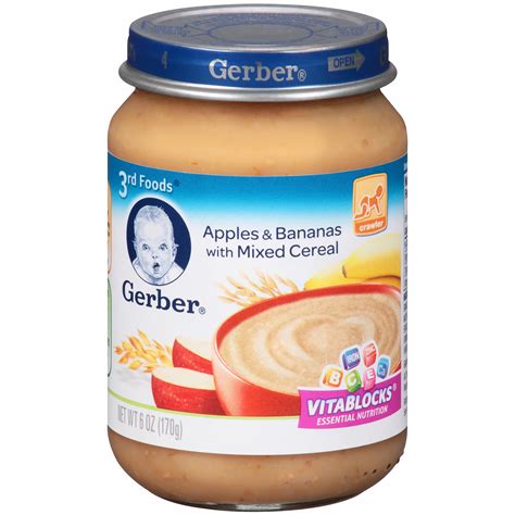 Gerber 3rd Foods Apples And Bananas With Mixed Cereal Shop Baby Food