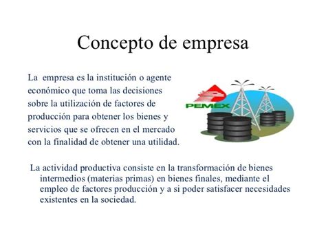 Conceptos Y Elementos De La Empresa