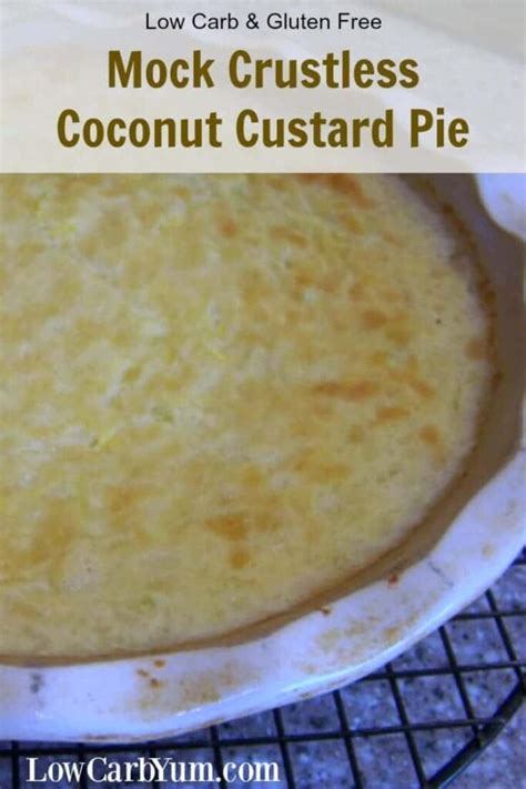 Mock Coconut Yellow Squash Pie Recipe Low Carb Yum