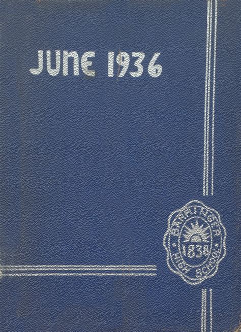 1936 Yearbook From Barringer High School From Newark New Jersey For Sale