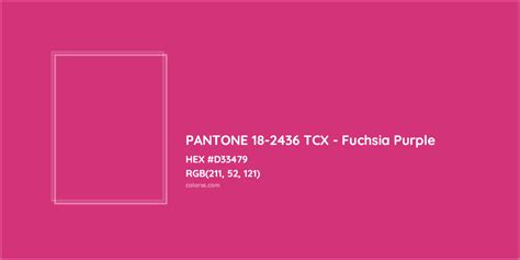 About Pantone 18 2436 Tcx Fuchsia Purple Color Color Codes Similar