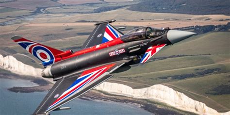 Raf Typhoon Flies The Flag Over Iconic White Cliffs Ahead Of Battle Of