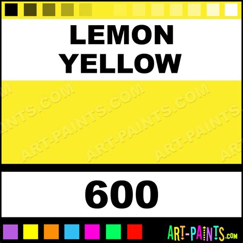 Lemon Yellow Soft Pastel Paints 600 Lemon Yellow Paint Lemon