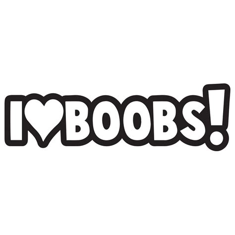 I Love Boobs Vis Alle Stickers Foliegejldk