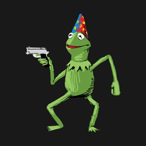 Kermit With Gun Limitied Edition Kermit Crewneck Sweatshirt Teepublic