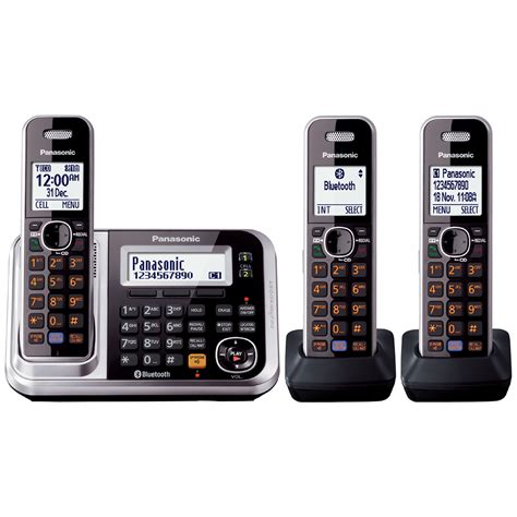 Panasonic Kx Tg7893azs 3 Handset Digital Cordless Telephone