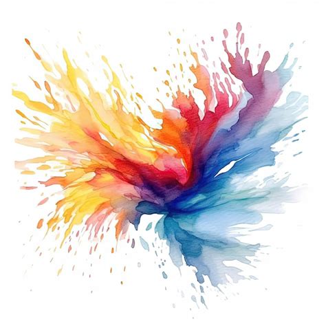 Premium Ai Image Rainbow Watercolor Splash Illustration Ai Generativexa