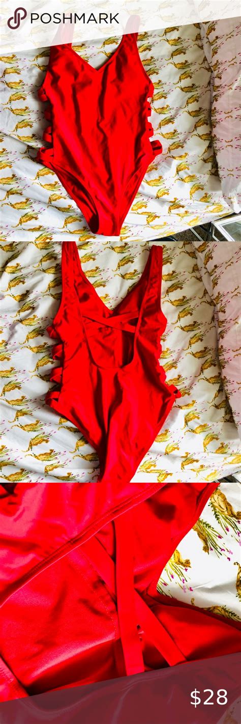 Sexy Red One Piece Bathing Suit Red One Piece Bathing Suits One Piece