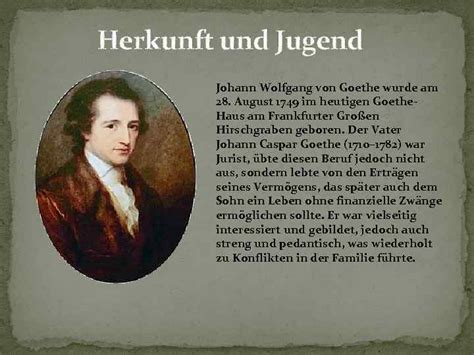 Johann Wolfgang Von Goethe Lebenslauf Steckbrief De Goethe