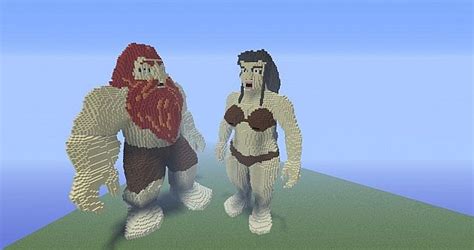 Dwarf Male Female Statues Minecraft Map