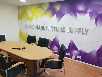 Office Custom Wall Background Wallpapers Printed Meeting