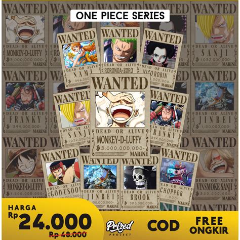 Jual Poster Bounty One Piece Mugiwara Crew Ukuran A Isi Pcs Shopee Indonesia