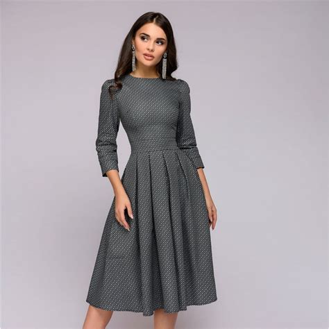 Womens Dresses New Arrival 2018 Fall Casual Printing Party