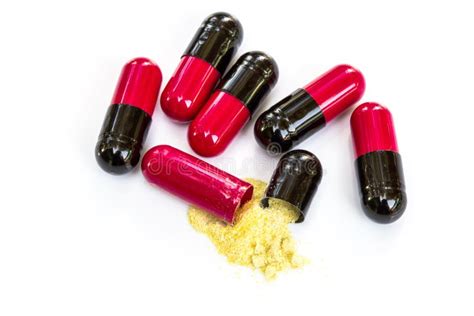 Red And Black Pills Antibiotics Stock Photo Image 48252368
