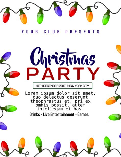 Christmas Party Flyer Template Postermywall
