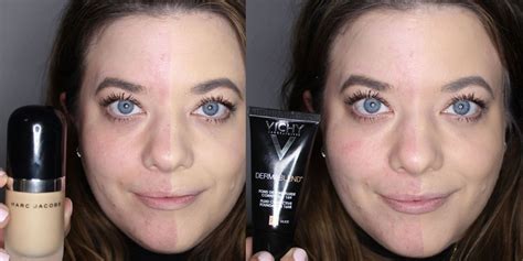 We Tested 5 Full Coverage Foundations On Half A Face Cosmopolitanuk Best Drugstore Foundation