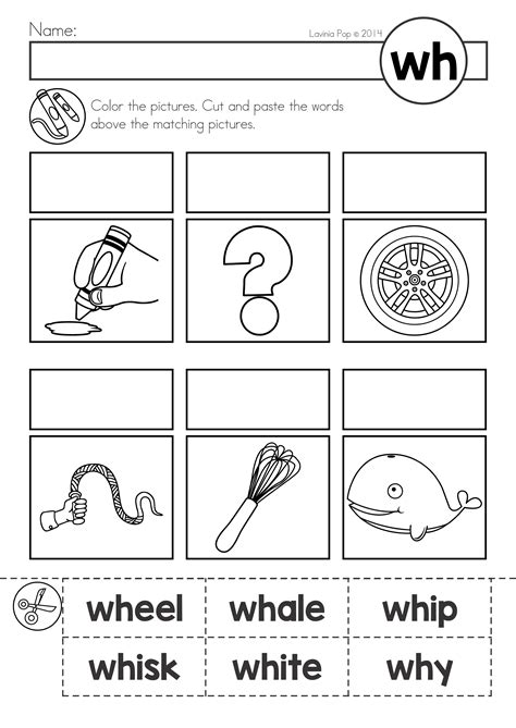 Wh Phonics Worksheets Background Matheson