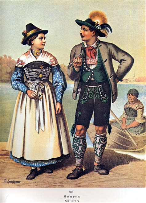 Womens Costume Of Miesbach Region Upper Bavaria Germany