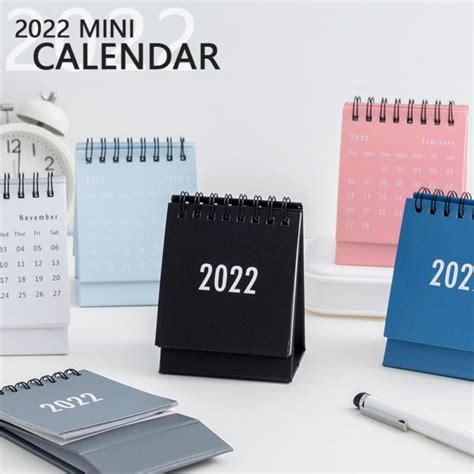 2022 Simple Grey Series Desktop Calendar Dual Daily Schedule Table