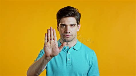 Man Disapproving With No Hand Sign Gesture Denying Rejecting