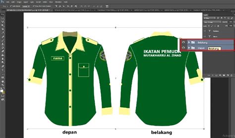 Template Desain Kemeja Photoshop Denah