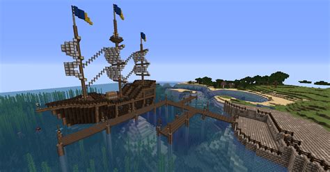 How To Build A Medieval Dock In Minecraft My Medieval Ship Minecraft
