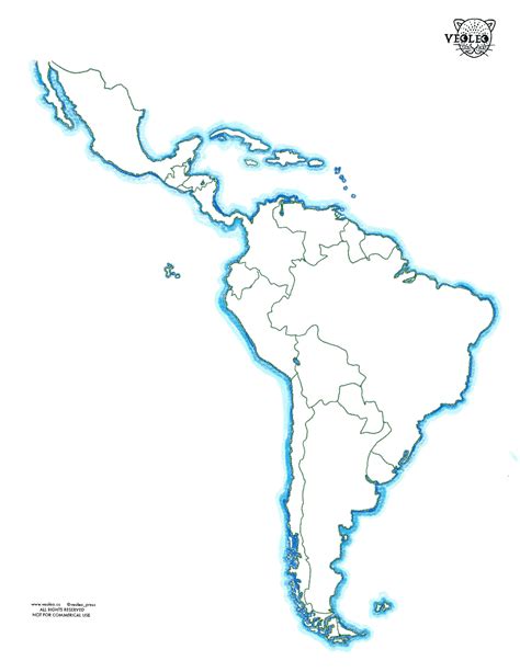 Mapa Da América Latina Para Colorir ENSINO