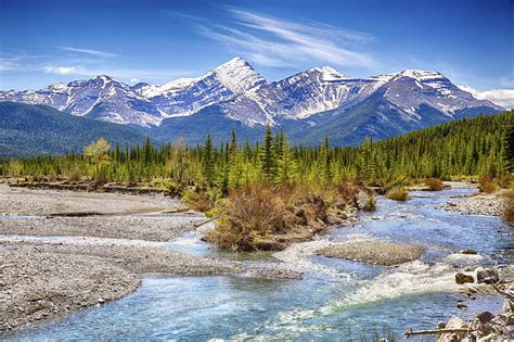 Canada Mountains Scenery Forests Rivers Kananaskis Mount Glasgow Nature