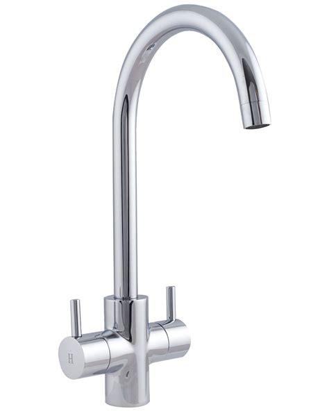Kitchen mixer taps combine both hot and cold water seamlessly from one spout to deliver water at the perfect temperature. Astracast Shannon Monobloc Twin Lever Kitchen Sink Mixer Tap.