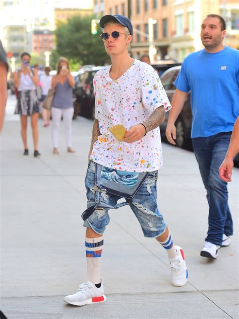 Justin Bieber Wears Jorts And Knee High Socks Teen Vogue
