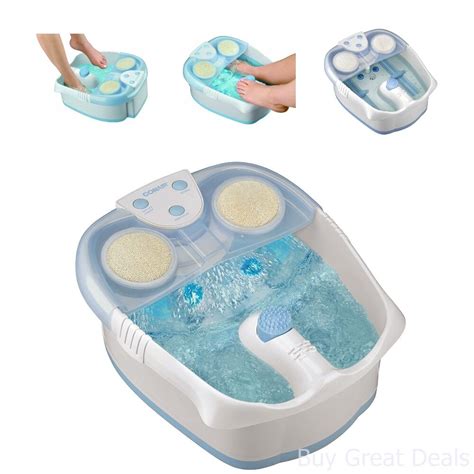 conair waterfall foot spa with lights bubbles and heat footspasi