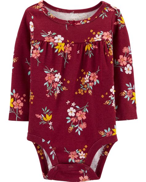 Floral Collectible Bodysuit Carters Baby Girl Cotton Bodysuit Baby