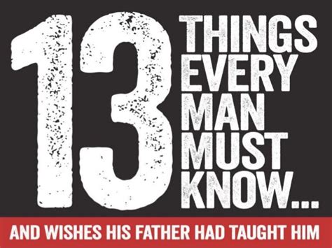 13 things every man should know lesson 2 manhood
