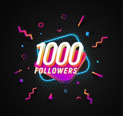 Premium Vector One Thousand Followers Celebration In Social Media