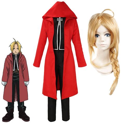 Anime Fullmetal Alchemist Costume Edward Elric Cosplay Wig Unisex