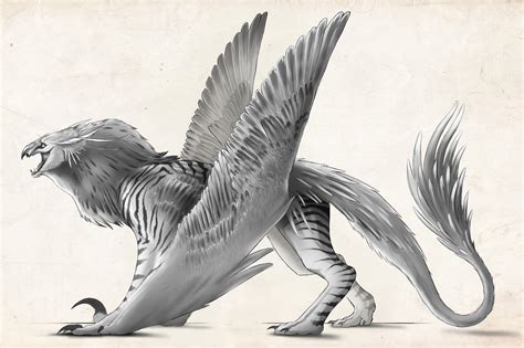 Griffin Creature Concept Sketch Rworldbuilding