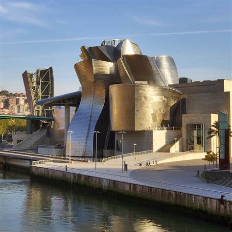 It presents an expressionist modernist style within an urban. Guggenheim Museum, Bilbao - Volant Travel