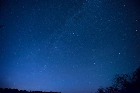 Beautiful Blue Night Sky With Many Stars Stock Photo Download Image