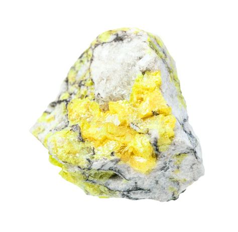 Raw Sulfur Ore On White Stock Image Image Of Piece 113710787