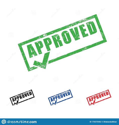 Approved Rubber Stamp Vector Illustration On White Background. Approved ...