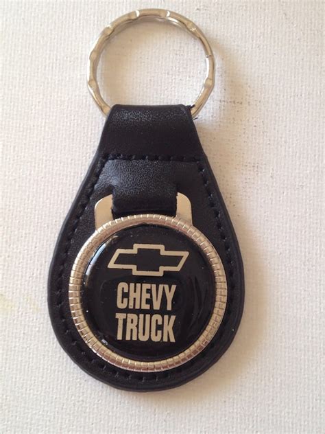 Chevrolet Truck Keychain Genuine Leather Chevy Truck Key Chain