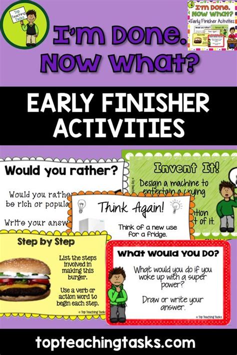 Early Finishers Activities And Fast Finisher Activities Fast Finisher