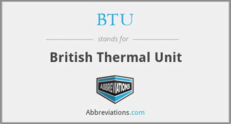 Btu British Thermal Unit