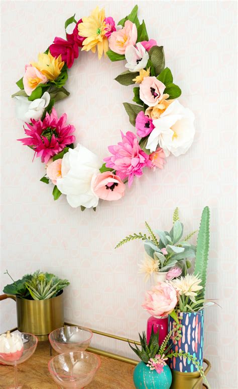 How To Make A Paper Flower Wreath A Beautiful Mess