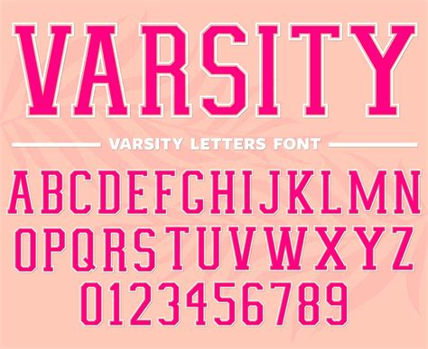 Varsity Font College Font Baseball Font Football Font Athletic Font