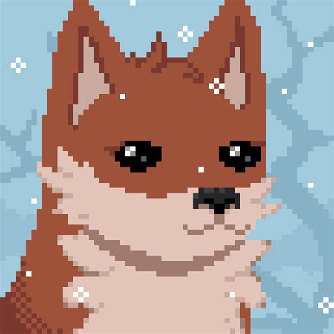 Winter Fox Pixel Art Foxes