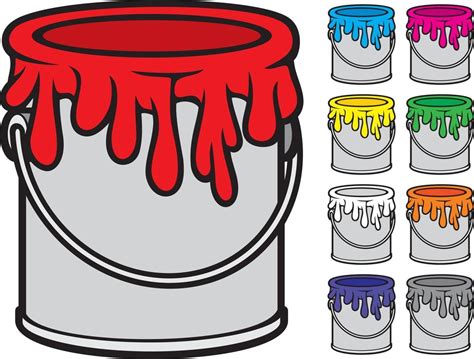 Paint Buckets Collection 3196078 Vector Art At Vecteezy