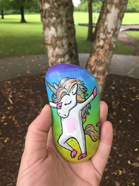 Kindnessrock Paintedrock Rockpainting Unicorn Dab Dancing