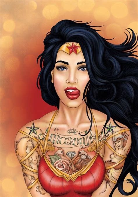 Wonderman All Tattooed Up Wonder Woman Art Wonder Woman Hipster Art