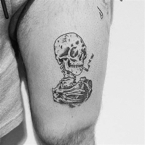 Skeleton Tattoos Creepy Tattoos Line Work Tattoo Line Tattoos Book